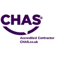 CHAS logo with accredited contractor text.